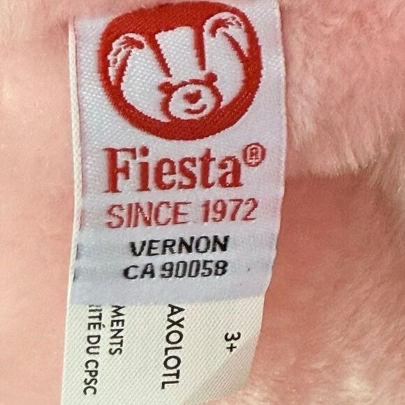 Fiesta World Wildlife Kids Pink Plush Axolotl Backpack Unique Animal Bag. NEW. - Picture 7 of 9